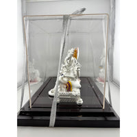 Load image into Gallery viewer, 999 Pure Silver Ganesha &amp; Lakshmi Idol 300gm – Prosperity Murti for Diwali &amp; Temple Décor
