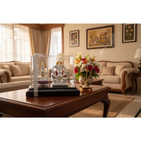 Load image into Gallery viewer, 999 Pure Silver Ganesha &amp; Lakshmi Idol 95gm – Auspicious Prosperity Murti for Temple Décor
