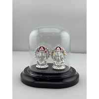 Load image into Gallery viewer, 999 Pure Silver Ganesha &amp; Lakshmi Idol Design 3 18gm
