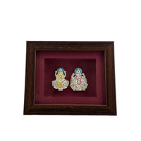 Load image into Gallery viewer, 999 Pure Silver Ganesha &amp; Lakshmi Photo Frame 10gm –
