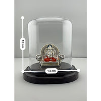 Load image into Gallery viewer, 999 Pure Silver Ganesha on Sinhasan Idol in 32.15 gm Protective Acrylic Dome
