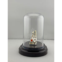 Load image into Gallery viewer, 999 Pure Silver Ganesha on Sinhasan Idol in 32.15 gm Protective Acrylic Dome
