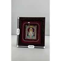 Load image into Gallery viewer, 999 Pure Silver Ganesha Photo Frame 20gm – Auspicious Frame silver idol
