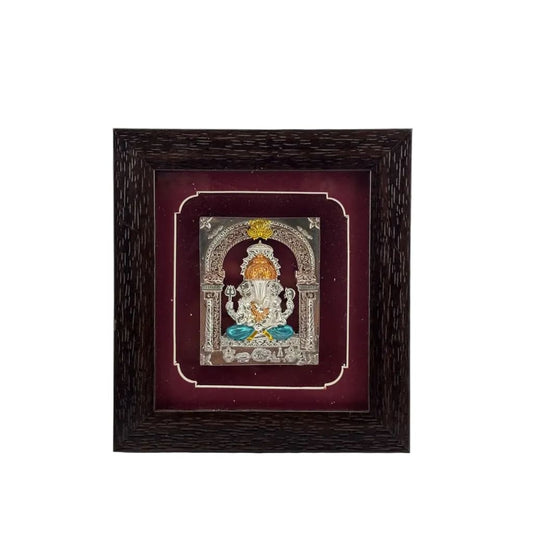999 Pure Silver Ganesha Photo Frame 20gm – Auspicious