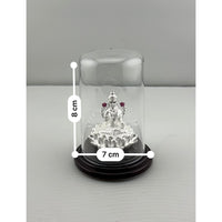 Load image into Gallery viewer, 999 Pure Silver Goddess Lakshmi Idol 9gm – Floral Laxmi Murti for Diwali &amp; Pooja
