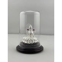 Load image into Gallery viewer, 999 Pure Silver Goddess Lakshmi Idol 9gm – Floral Laxmi Murti for Diwali &amp; Pooja
