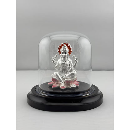 999 Pure Silver Goddess Lakshmi Idol in Protective Acrylic