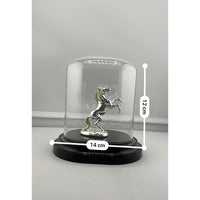 Load image into Gallery viewer, Dimensions of pure silver horse figurine display
