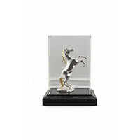 Load image into Gallery viewer, 999 Pure Silver Horse Figurine in Protective Acrylic Dome –
