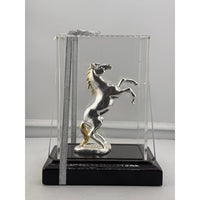 Load image into Gallery viewer, 999 Pure Silver Horse Figurine in Protective Acrylic Dome - 39.55g
