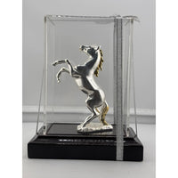 Load image into Gallery viewer, 999 Pure Silver Horse Figurine in Protective Acrylic Dome - 39.55g
