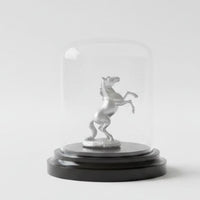 Load image into Gallery viewer, 999 Pure Silver Horse Idol in Protective Acrylic Dome –
