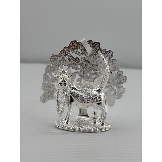 Sterling Silver Kamdhenu Cow with Calf Idol 12g –
