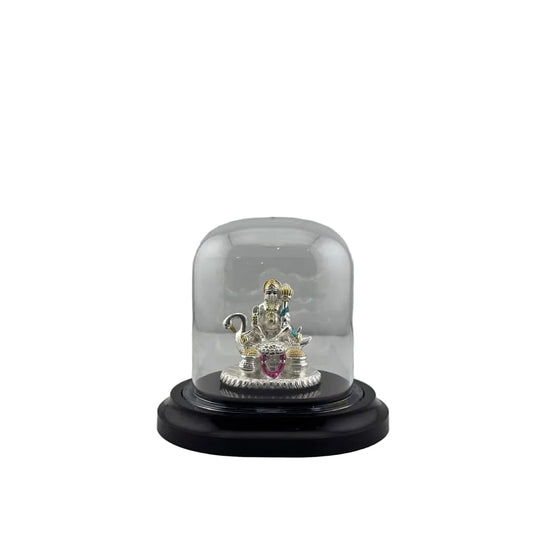 999 Pure Silver Kubera Idol 12gm in Protective Acrylic Dome