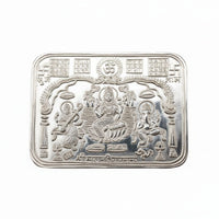 Load image into Gallery viewer, 999 Pure Silver Laxmi Ganesh Saraswati Yantra Plate – Trio
