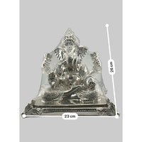 Load image into Gallery viewer, 999 Pure Silver Lord Ganesha Idol on Decorative Base
