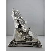 Load image into Gallery viewer, 999 Pure Silver Lord Ganesha Idol on Decorative Base
