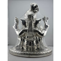 Load image into Gallery viewer, 999 Pure Silver Lord Ganesha Idol with Turban Design – Ganpati Murti
