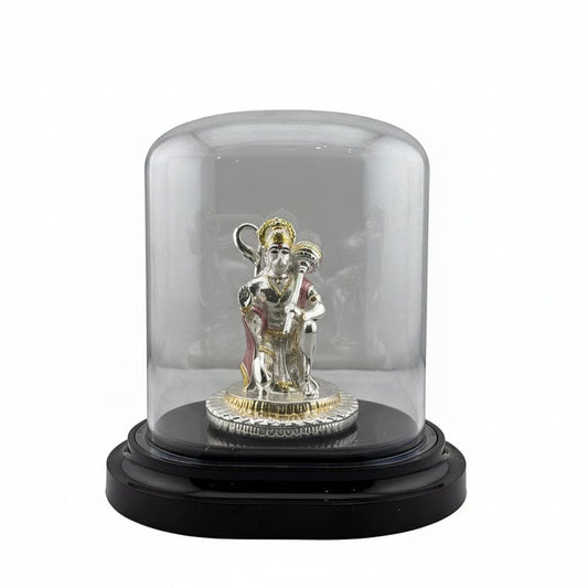 999 Pure Silver Lord Hanuman Idol in Protective Acrylic