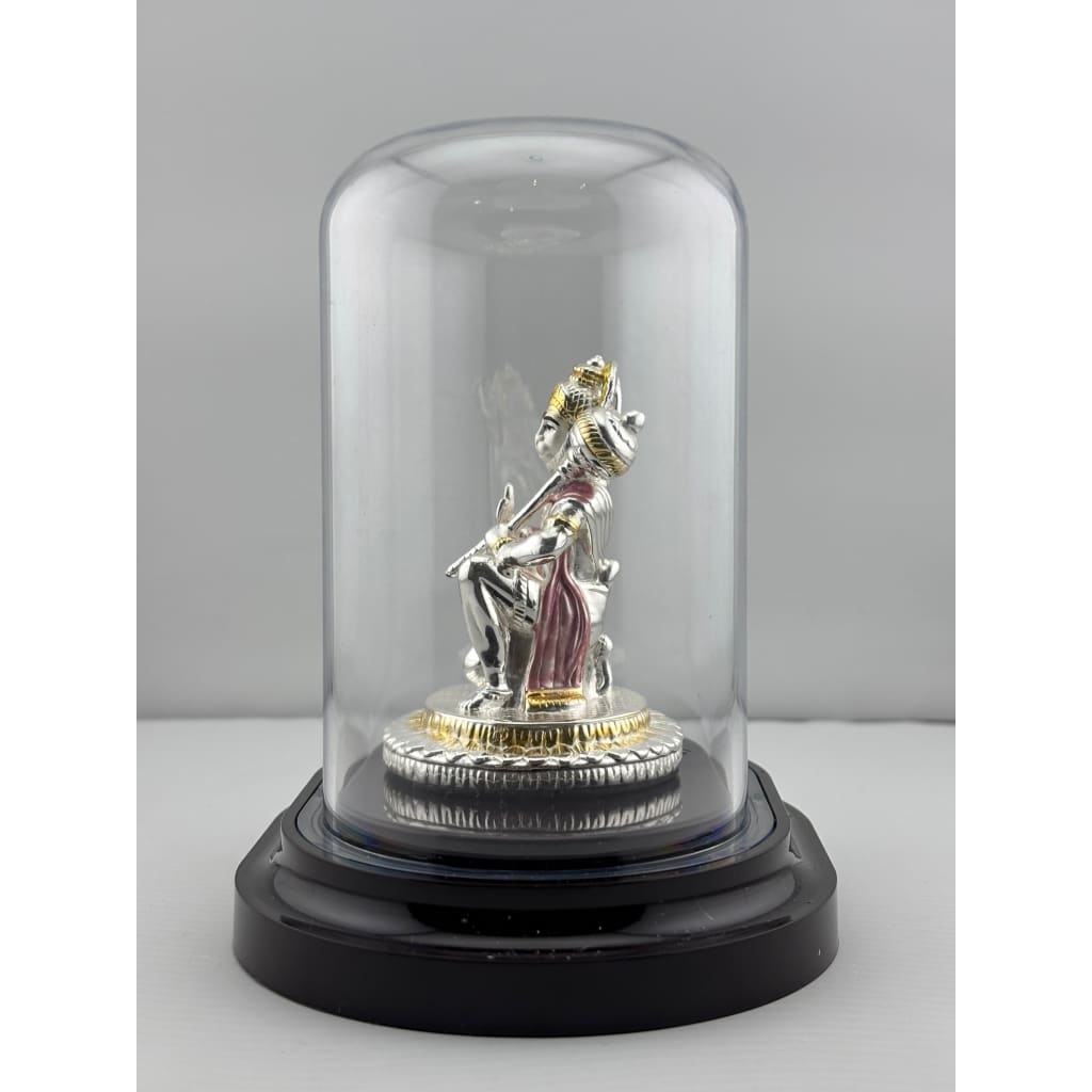 999 Pure Silver Lord Hanuman Idol in Protective Acrylic