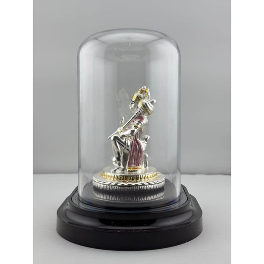 999 Pure Silver Lord Hanuman Idol in Protective Acrylic
