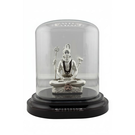 999 Pure Silver Lord Shiva Idol 35G in Protective Acrylic