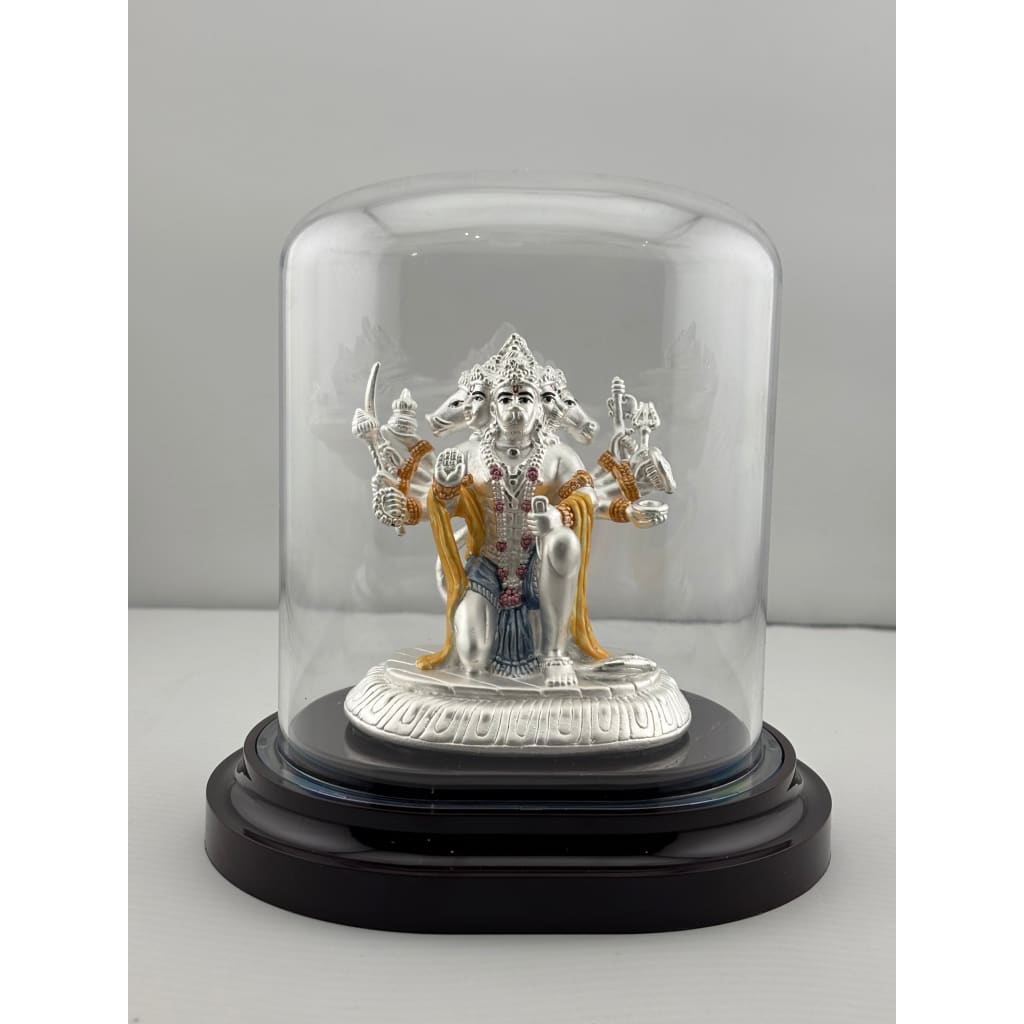 999 Pure Silver Pancha Mukhi Hanuman Idol in Protective