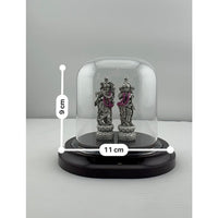 Load image into Gallery viewer, 999 Pure Silver Radha Krishna Idol 12gm – Divine Couple Murti for Temple &amp; Gifting

