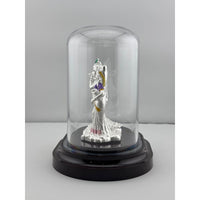 Load image into Gallery viewer, 999 Pure Silver Radha Krishna Idol – Divine Couple Murti with Purple Details
