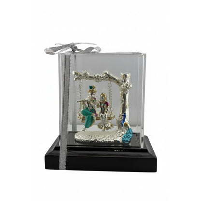 999 Pure Silver Radha Krishna on Swing Idol 56gm