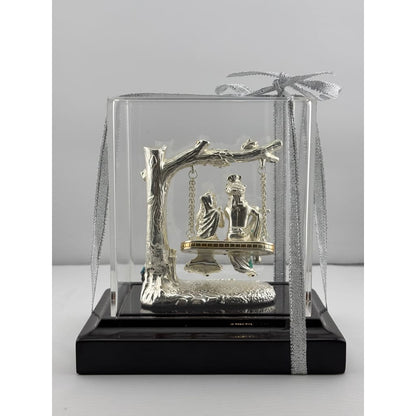 999 Pure Silver Radha Krishna on Swing Idol 56gm