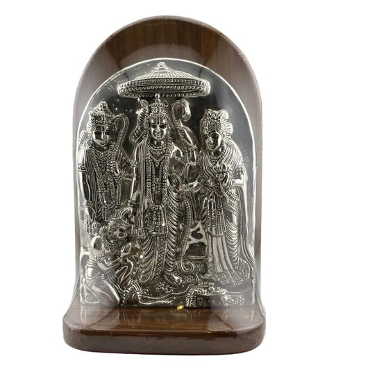 999 Pure Silver Ram Family Idol 111gm – Divine Murti