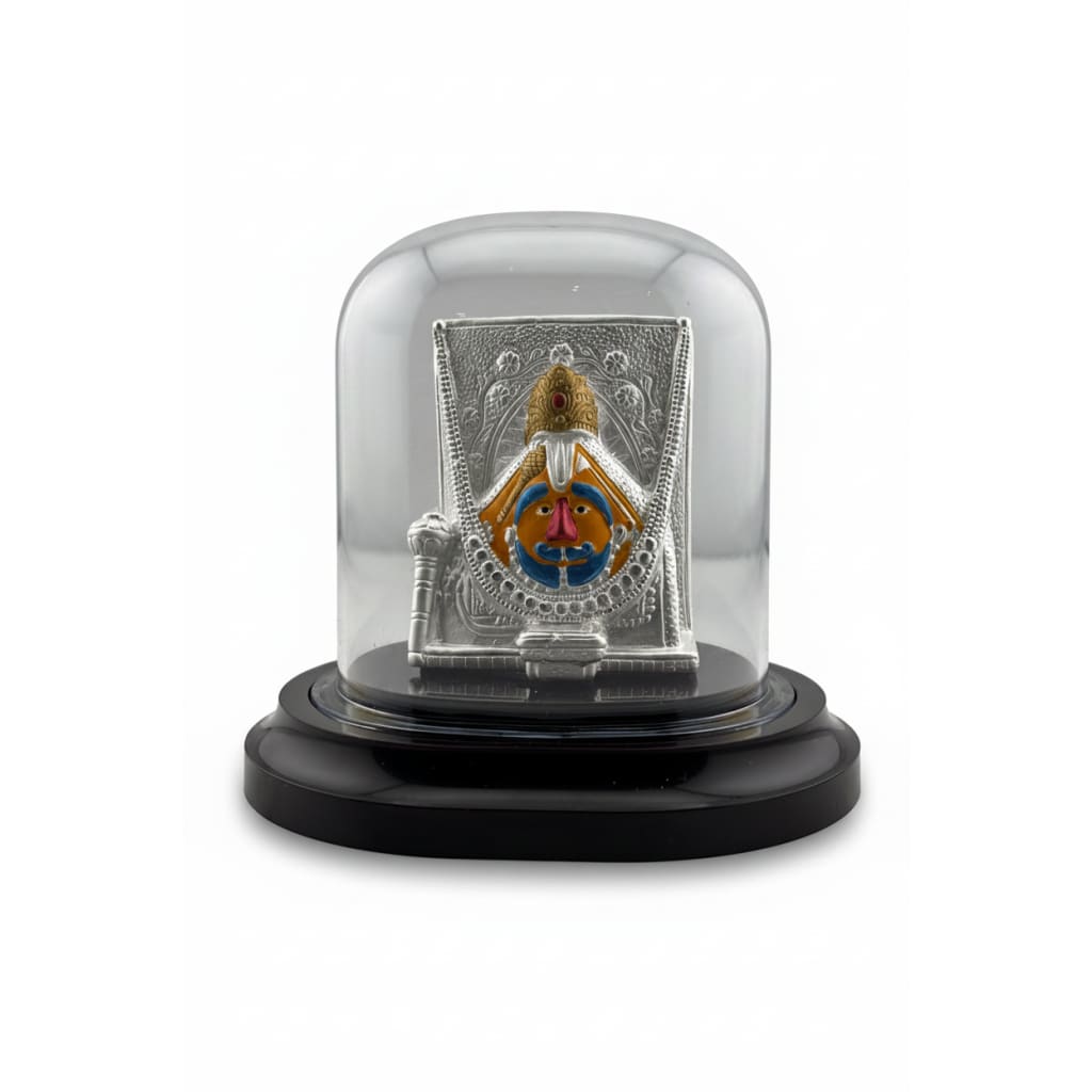 999 Pure Silver Salasar Balaji Idol in Protective Acrylic