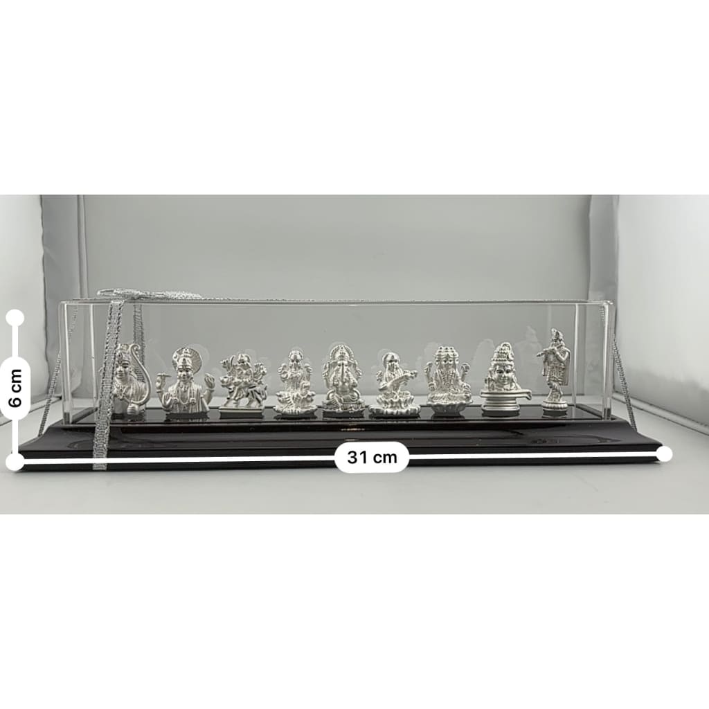 999 Pure Silver Set of 9 Hindu Deities 37gm – Divine Deity