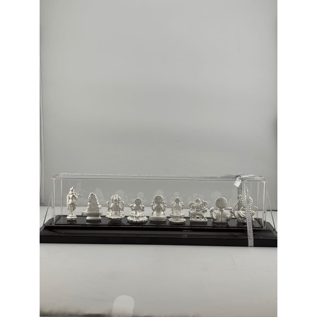999 Pure Silver Set of 9 Hindu Deities 37gm – Divine Deity