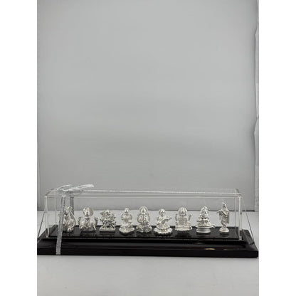 999 Pure Silver Set of 9 Hindu Deities 37gm – Divine Deity