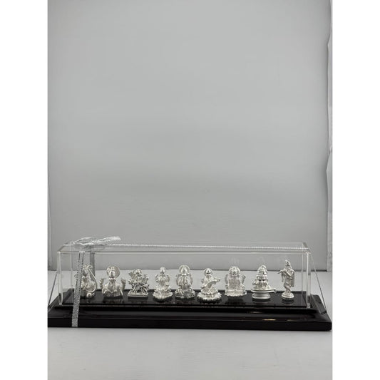 999 Pure Silver Set of 9 Hindu Deities 37gm – Divine Deity