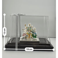 Load image into Gallery viewer, 999 Pure Silver Shiva Parivar Idol 80gm – Divine Family Murti for Pooja &amp; Prosperity

