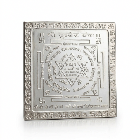 Silver Shri Kuber Yantra Plate