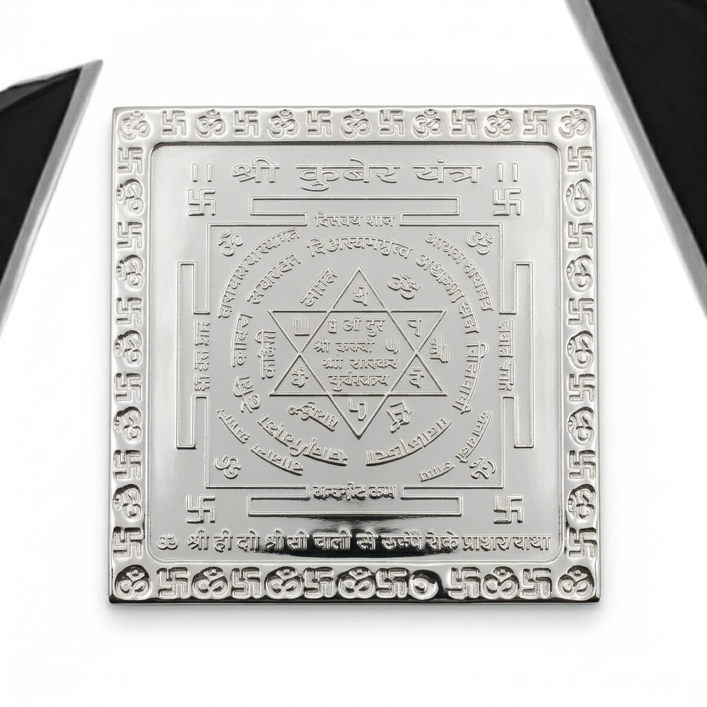 Silver Shri Kuber Yantra Plate