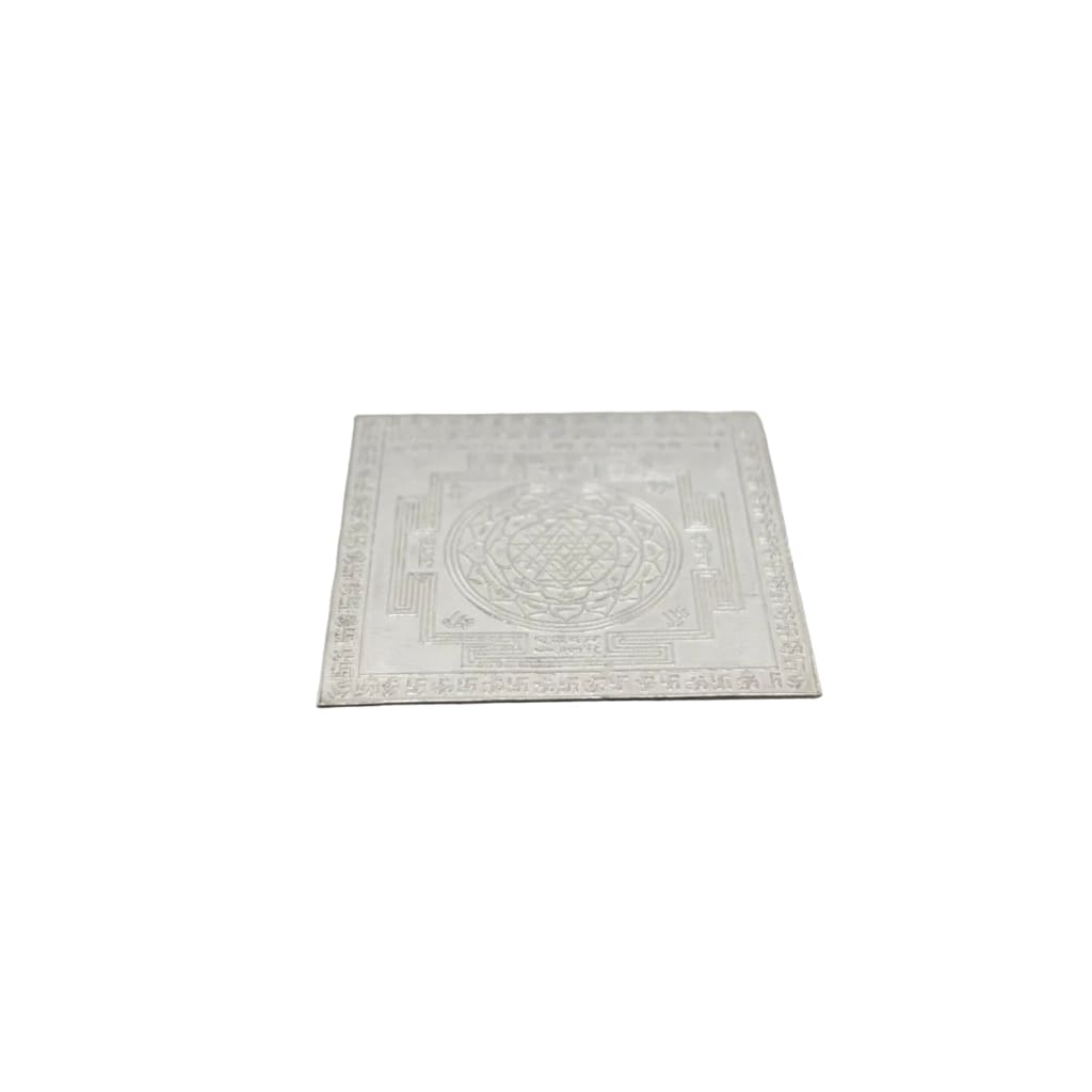 Silver Shri Yantra Plate – Sacred Geometry for Wealth &
