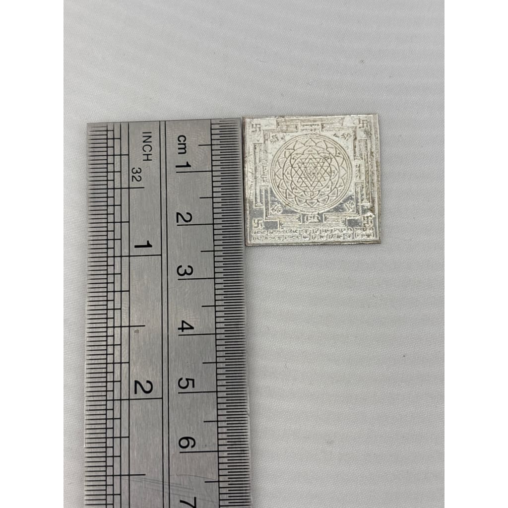 Silver Shri Yantra Plate – Sacred Geometry for Wealth &