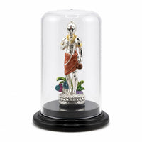 Load image into Gallery viewer, 999 pure silver Swaminarayan idol in acrylic dome front view
