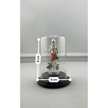 999 Pure Silver Swaminarayan Idol in Acrylic Dome