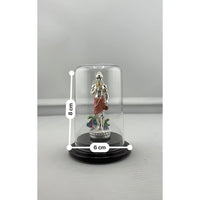Load image into Gallery viewer, Swaminarayan silver idol display dimensions 6 by 8 centimetres
