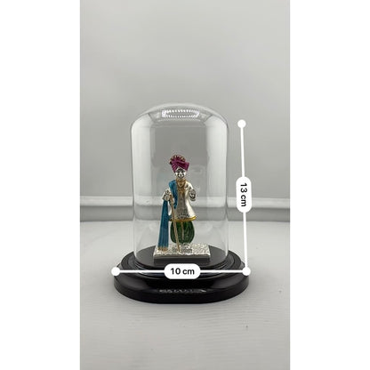 999 Pure Silver Swaminarayan Idol in Protective Acrylic