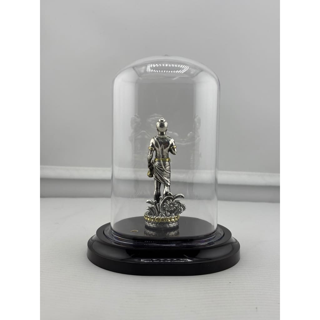 999 Pure Silver Swaminarayan Idol in Protective Acrylic