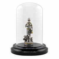 Load image into Gallery viewer, 999 Pure Silver Swaminarayan idol in acrylic dome front view
