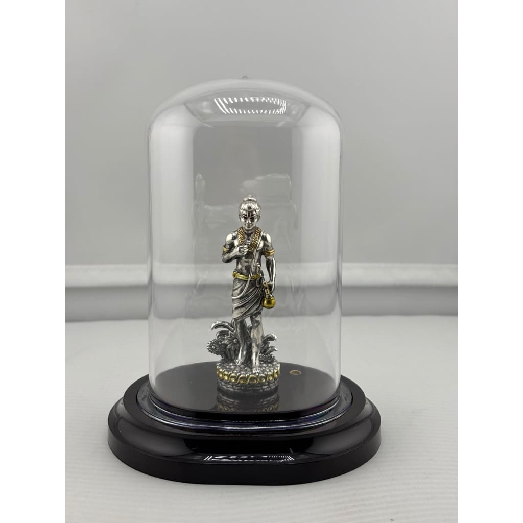 999 Pure Silver Swaminarayan Idol in Protective Acrylic