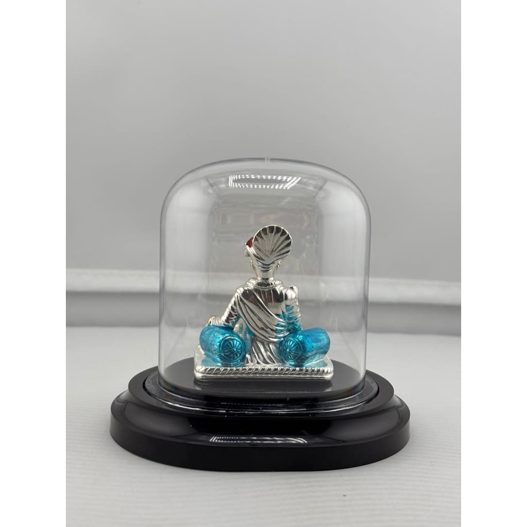999 Pure Silver Swaminarayan Idol in Protective Dome 15G